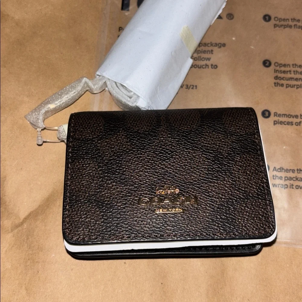 Coach Mini 🆕 Wallet On A Chain In Signature Canvas - Picture 4 of 8
